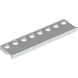 30586-1 Platte plaat 2x8 met deurrail (breed) wit NIEUW *1B318