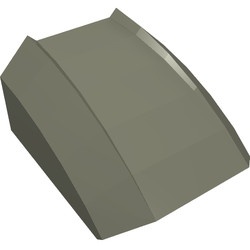 30602-10G Dakpan rond 2x2 ribbeltjes (geen noppen bovenop) donker, grijs (klassiek) gebruikt *1D028