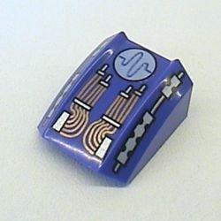 30602pb028-43G Dakpan rond 2x2 ribbeltjes met electriciteit - Set 4575 violet gebruikt *5R000