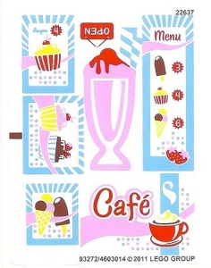 3061stk01 STICKER 3061 Friends City Park Café NIEUW *0S0000