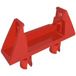 30636-5G Koordhouder 1x4x2 met twee pinnen rood gebruikt *1F006