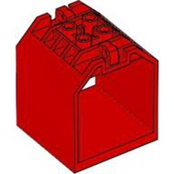 30639-5G Box open einden 4x4x4 1 scharnier elke zijde (PAKKETZENDING) rood gebruikt *1D000