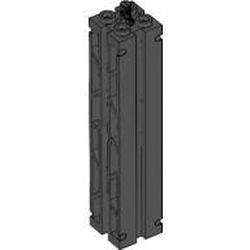 30646a-11G Pilaar 2x2x8 2 kanten glad groeven 2 kanten vakwerk zwart gebruikt *