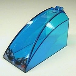 30649px3-14 Ruit 8x4x5 cockpit 2 scharniervingers met koplampen transparant donkerblauw NIEUW *