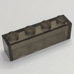 3066-13G Steen 1x4 zonder centrale versterking transparant bruin (naam was: trans ZWART) gebruikt *1A021