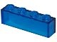 3066-14G Steen 1x4 zonder centrale versterking transparant donkerblauw gebruikt *1A021