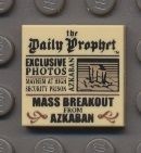 3068bpb0345-2 Tegel 2x2 Krant Daily Prophet (HP) crème NIEUW *