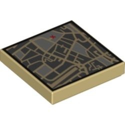3068bpb0634-2 Tegel 2x2 Plattegrond en X crème NIEUW *