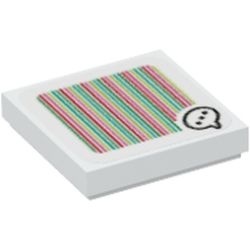 3068pb2053-1 Tegel 2x2 Super Mario Scanner Code (sticker) wit NIEUW *
