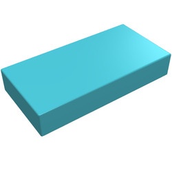 3069b-156 Tegel 1x2 blauw, middenazuur NIEUW *1B109