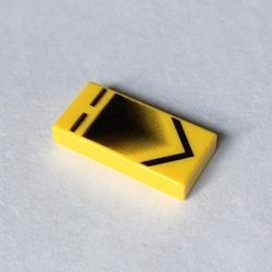 3069bpb0009-3G Tegel 1x2 Pijl geel gebruikt *5T02-09