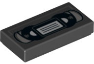 3069bpb0718-11 Tegel 1x2 Video cassette zwart NIEUW *
