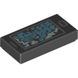 3069pb0724-11 Tegel 1x2 telefoon met geest zwart NIEUW *1L000