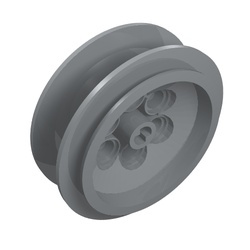 32020-86 Wiel 42.3x18mm lange ashouder grijs, licht (blauwachtig) NIEUW *5W000