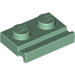 32028-48 Platte plaat 1x2 met deurrail groen, zandkleurig NIEUW *1B316