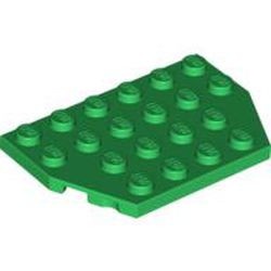 32059-6 Platte plaat 4x6 twee afgekapte hoeken (8+12 noppen) groen NIEUW *5A027
