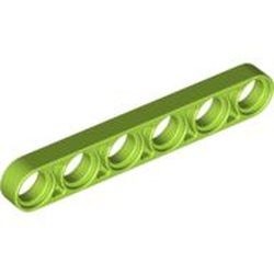32063-34 Technic, Hefbalk 1x6 dun lime NIEUW *1D000