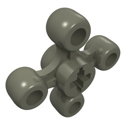 32072-10G Technic Knob Wheel (asgat, rondom vier armen met gaten) donker, grijs (klassiek) NIEUW *0D000