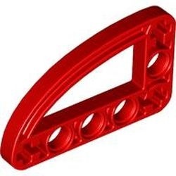 32250-5G Technic, Hefbalk 3x5 met kwart elipse (raam) rood gebruikt *1D000