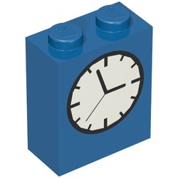 3245bpx11-7G Steen 1x2x2 met klok blauw gebruikt *5V000