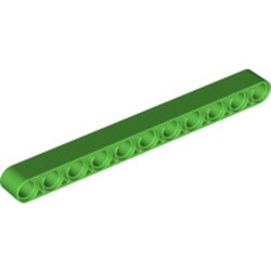 32525-36 Technic, Hefbalk 1x11 dik groen, helder NIEUW *1D000