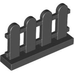33303-11G Hek met verticale planken 1x4x2 zwart gebruikt *1C027
