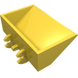 3433-3G Graafschop klein breder glad 3x5x1 1/3 (zie arm 3314 en steen 3317)) geel gebruikt *1E006