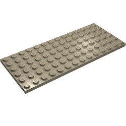 3456-69 Platte plaat 6x14 crème,donker NIEUW *5K0000