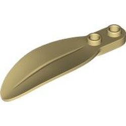 3565-2 Blad gekruld met ronde 1x1 plaat met gat crème NIEUW *5K000