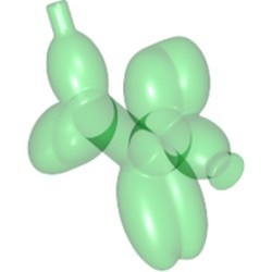35692-20 Hond van ballonnen transparant groen NIEUW *0L0000