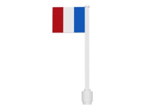 3596pb17 Vlag op vlaggemast, recht (klassiek) Frankrijk wit gebruikt *0K010