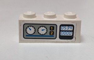 3622pb020-1G Steen 1x3 meters en 0534 (Sticker) wit gebruikt *5V03-01