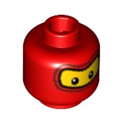 3626pb0177-5 Hoofd, Balaclava met roodbruine wenkbrauwen en witte pupillen rood NIEUW *0B0000