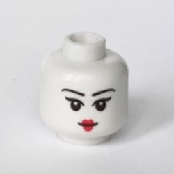 3626pb0536-1 COL04-4 Wit hoofd, zwarte ogen, dunne wenkbrauwen, smalle lippen wit NIEUW *0B0000