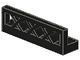 3633-11G Hekwerk 1x4x1 Ruitpatroon laag zwart gebruikt *1C024