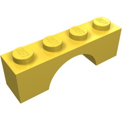 3659-3 Steen, boog 1x4x1 hoog geel NIEUW *1B383