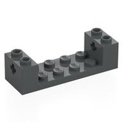 3668-11 Steen, 2x6x1 1/3 met asgaten zwart gebruikt *