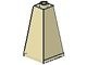 3685-2 Dakpan 75 graden 2x2x3 hoek (2 kanten) crème NIEUW *1B162