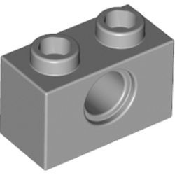 3700-86 Technic, steen 1x2 met gat grijs, licht (blauwachtig) NIEUW *1B012