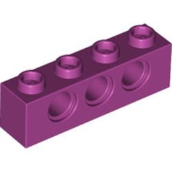 3701-71 Technic, steen 1x4 met 3 gaten magenta NIEUW *