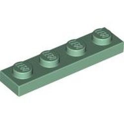 3710-48 Platte plaat 1x4 groen, zandkleurig NIEUW *1B174