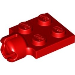 3730-5 Platte plaat 2x2 met CONTRA voor trekhaak rood NIEUW *0B009