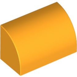37352-110 Dakpan 1x2x1 halfrond oranje, lichthelder NIEUW *1B074