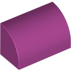 37352-71 Dakpan 1x2x1 halfrond magenta NIEUW *1B074