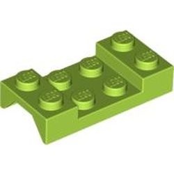 3788-34 Plaat 2x4 met spatbord (boven recht) lime NIEUW *5A022