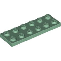 3795-48 Platte plaat 2x6 groen, zandkleurig NIEUW *5K000