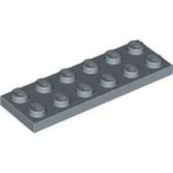 3795-55G Platte plaat 2x6 blauw, zandkleurig gebruikt *1A033