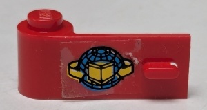 3822pb011-5G Autodeur 1x3x1 met doos, pijlen en wereldbol (Sticker), links rood gebruikt *5S030