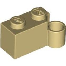 3831-2 Scharniersteen 1x2 (helft, basis) crème NIEUW *1B062
