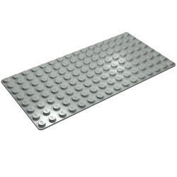 3865-9 Basisplaat 8x16 (geen nopgaten onder) lichtgrijs (klassiek) NIEUW *5T000